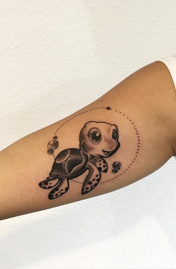 tattoo rùa con đáng yêu mini