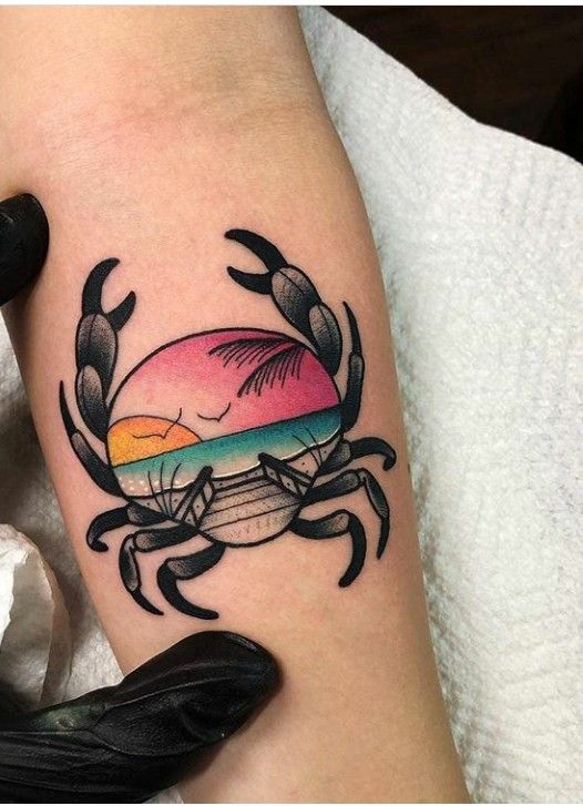 ý tưởng tattoo con cua cực độc đáo