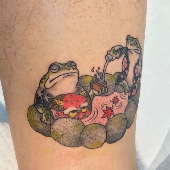 ý tưởng xăm con ếch độc đáo